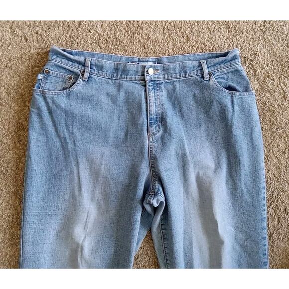 Womens Duck Head Blue Denim Jeans Wide Leg 18 Short 38x28 Measured - Picture 2 of 6